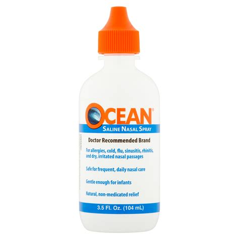 saline solution for ocean nasal.